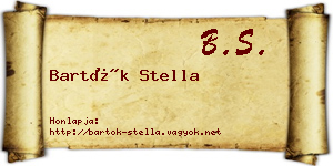 Bartók Stella névjegykártya
