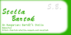 stella bartok business card
